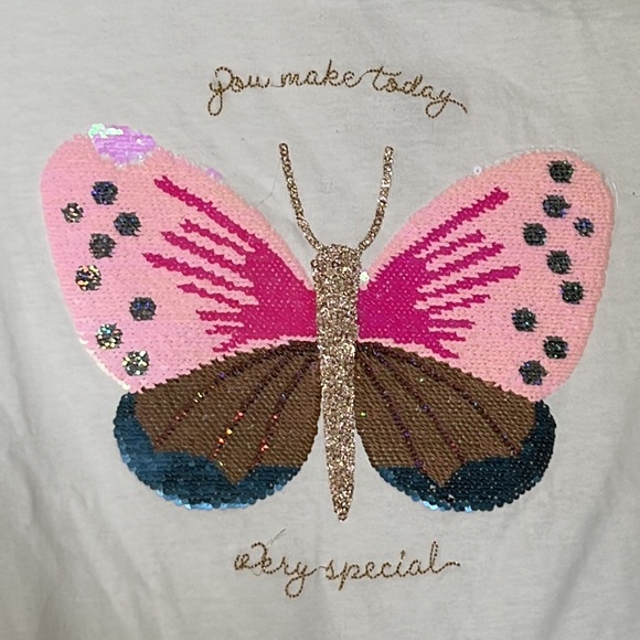 NWT H&M Flip Sequin Butterfly T Shirt - Picture 2 of 3